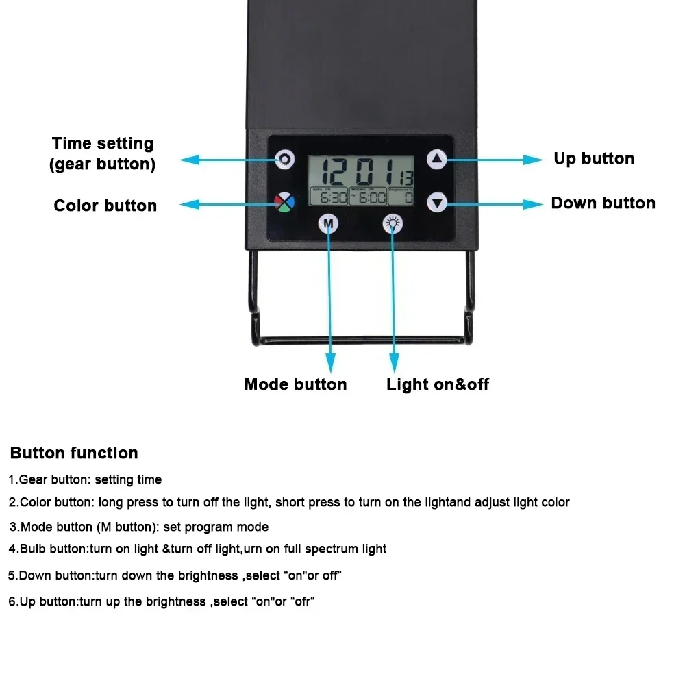 IP68 Waterproof Aquarium LED L - Aquarium Plant Grow Light ulasan dan harga