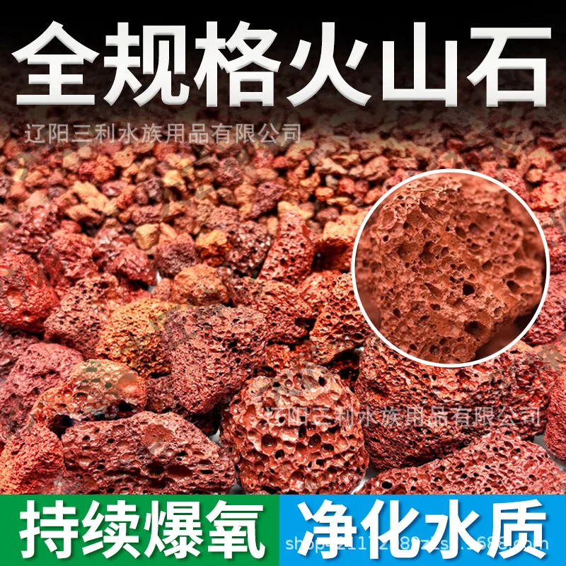 Natural Porous Red Lava Rock A - Aquarium Planted Soil ulasan dan harga