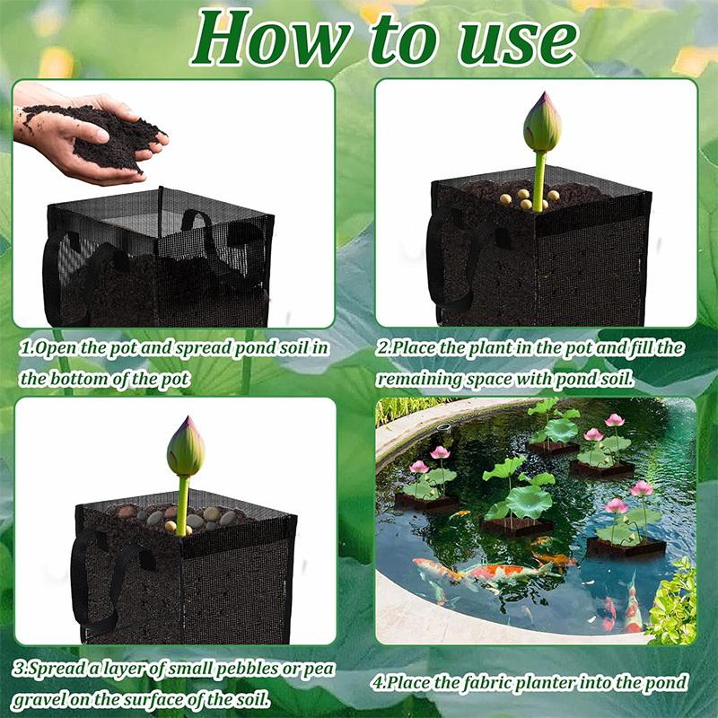 4 Pcs Black Mesh Pond Planting - Aquarium Planting ulasan dan harga