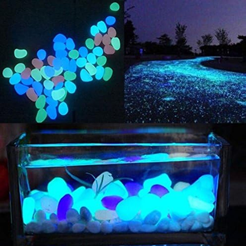 Fish Tank Rocks Glow Blue Pebb - Aquarium Planting ulasan dan harga