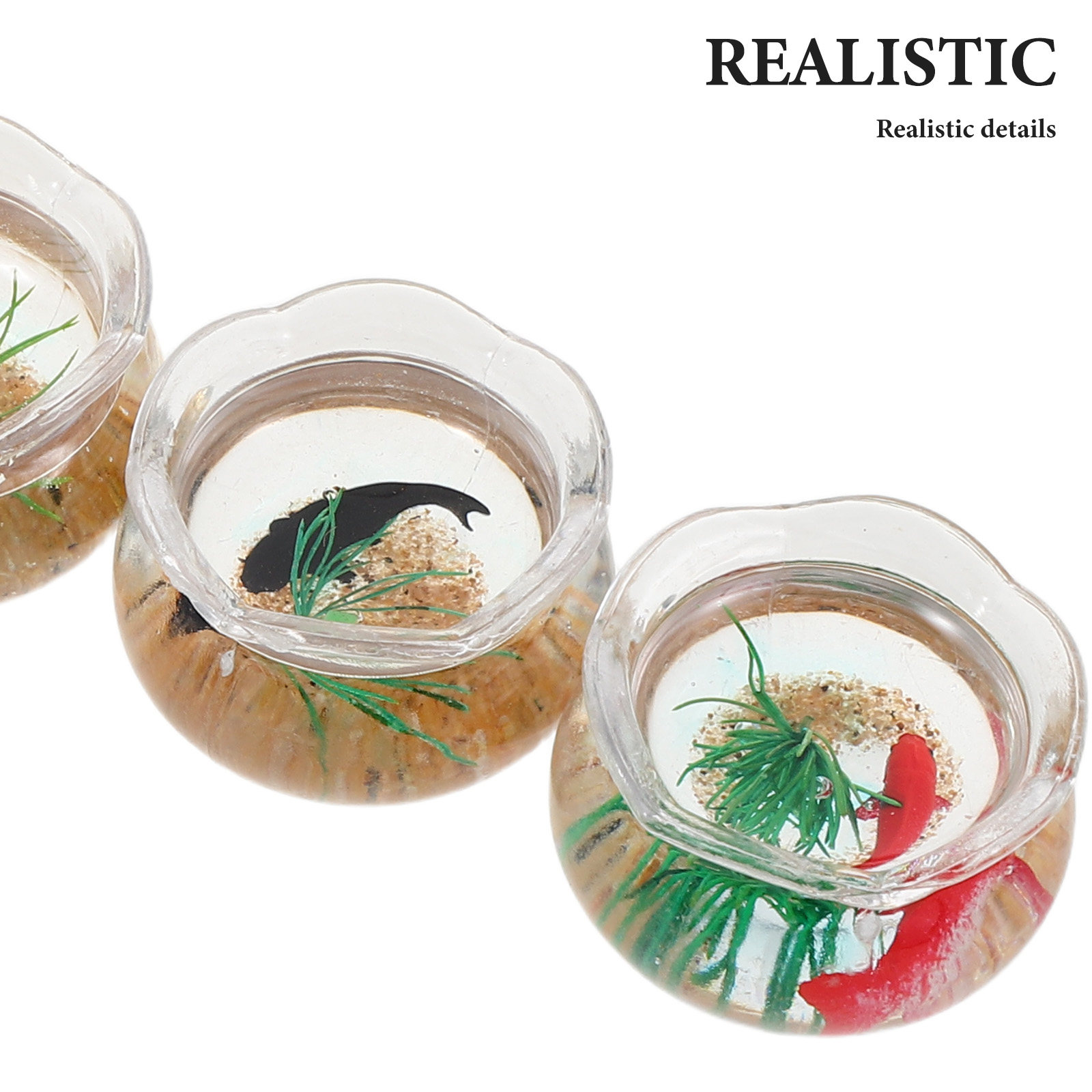 5Pcs Mini Fish Bowl Small Roun - Aquarium Planting ulasan dan harga