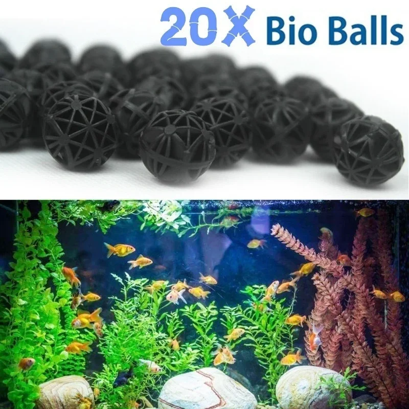 20Pcs 16mm Aquarium Bio Balls  - Planted Aquarium Media ulasan dan harga