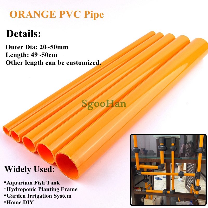 2pcs Orange OD 20~50mm PVC Pip - Planted Aquarium Youtube ulasan dan harga