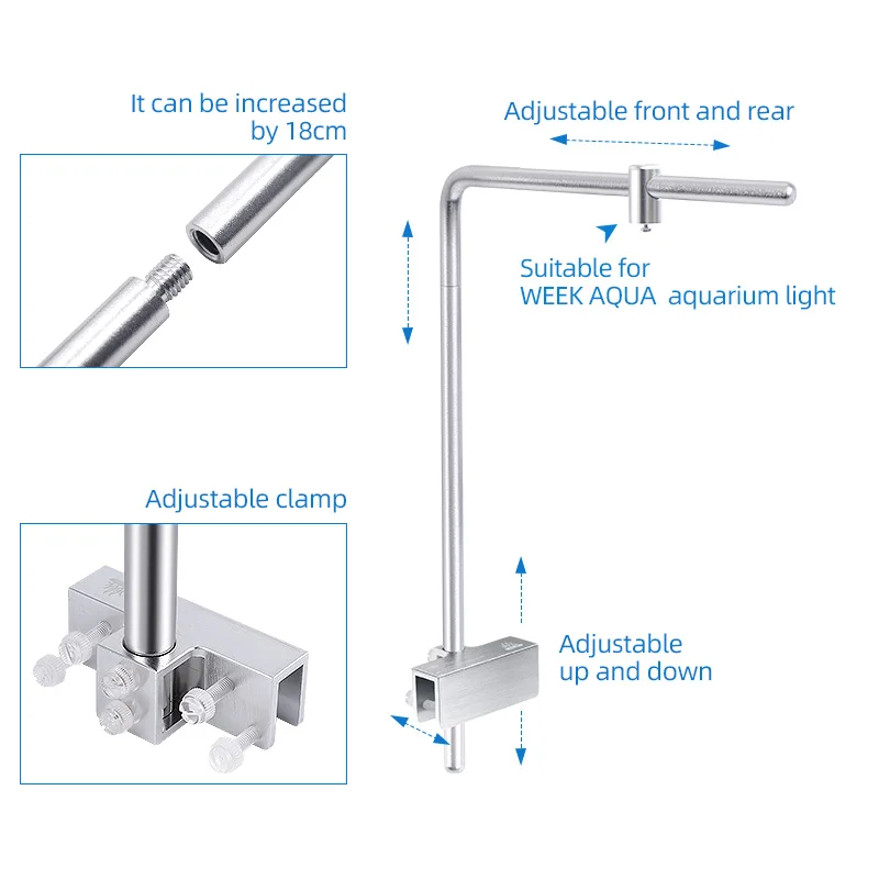Week Aqua Light Stand Universa - Aquarium Plant Grow Light ulasan dan harga